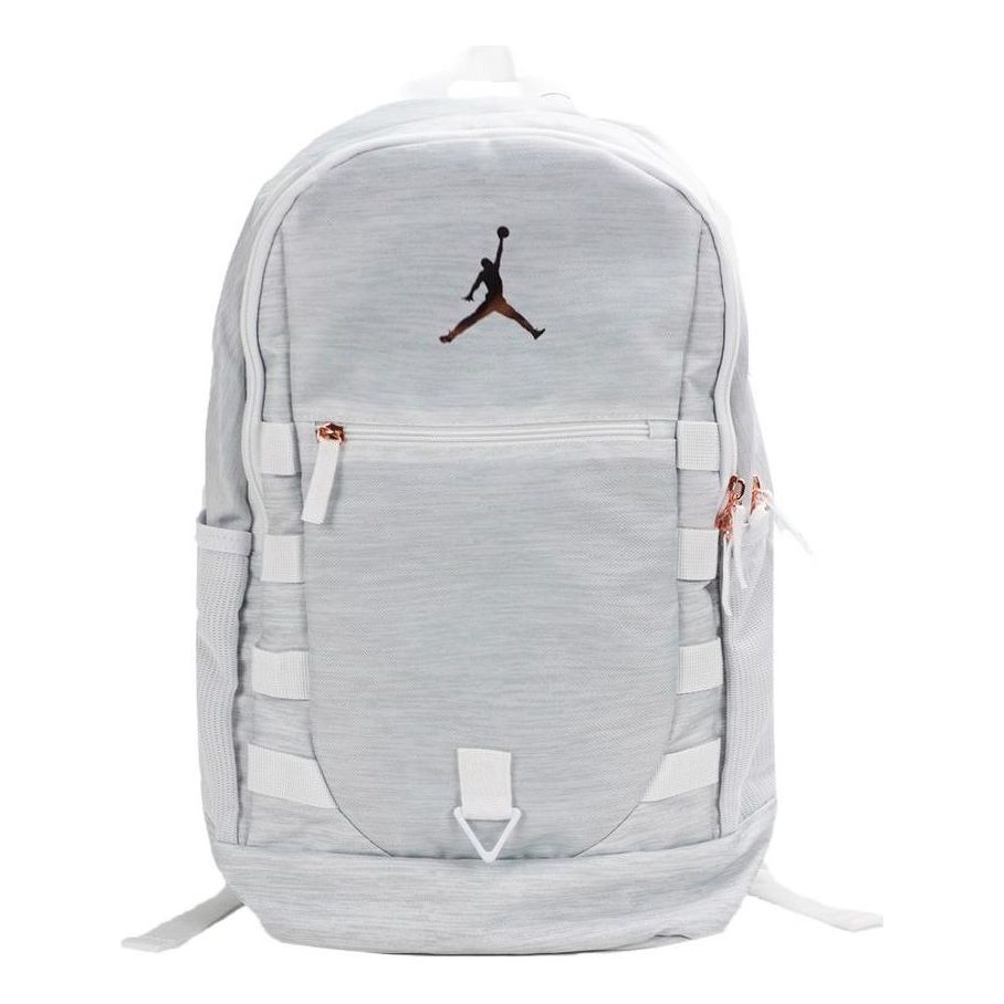 Jordan Athletic Large Capacity Zipper Laptop Bag Schoolbag Backpack Large Unisex White Grey FB1766-106