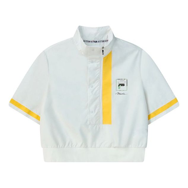 (WMNS) FILA x 3.1 Phillip Lim Woven Short Sleeve Jacket 'Champagne White' F11W126710F-IV