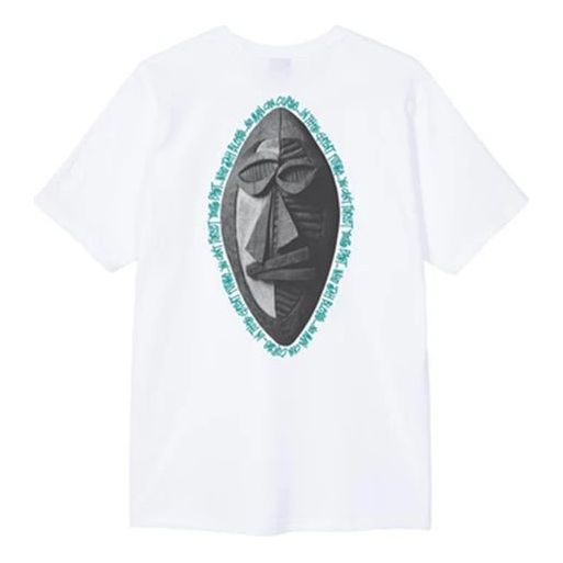 Stussy Tiribal Mask Tee Classic Short Sleeve Unisex White 1904516-WHITE