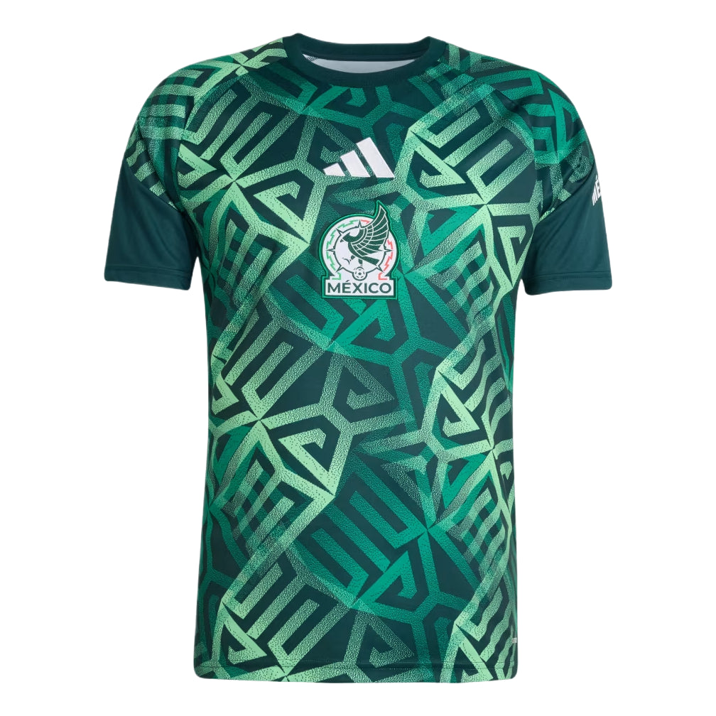 adidas Mexico 26 Home Pre Match Jersey Asia Sizing 'Aurora Ivy' JY5485
