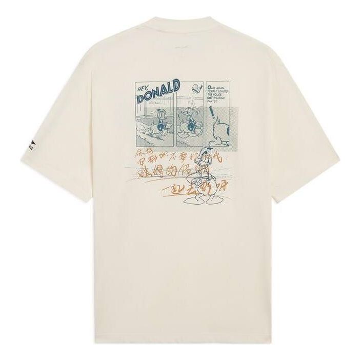 Li-Ning x Disney Graphic Loose Fit T-shirt 'Beige' AHSS253-1