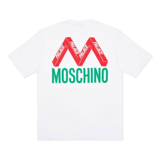 PALACE Moschino Crossover Back Large Alphabet logo Short Sleeve Unisex White ZCA070313181001