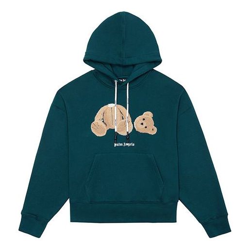 Men's PALM ANGELS Teddy Bear Pattern Printing Green PMBB058E20FLE0035760