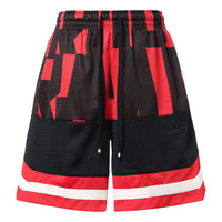 Nike Air Mesh Basketball Sports Shorts Black Red AR1842-657