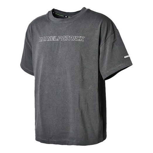 adidas Dp Tee Casual Sports Round Neck Basketball Short Sleeve Black Gray GL0491