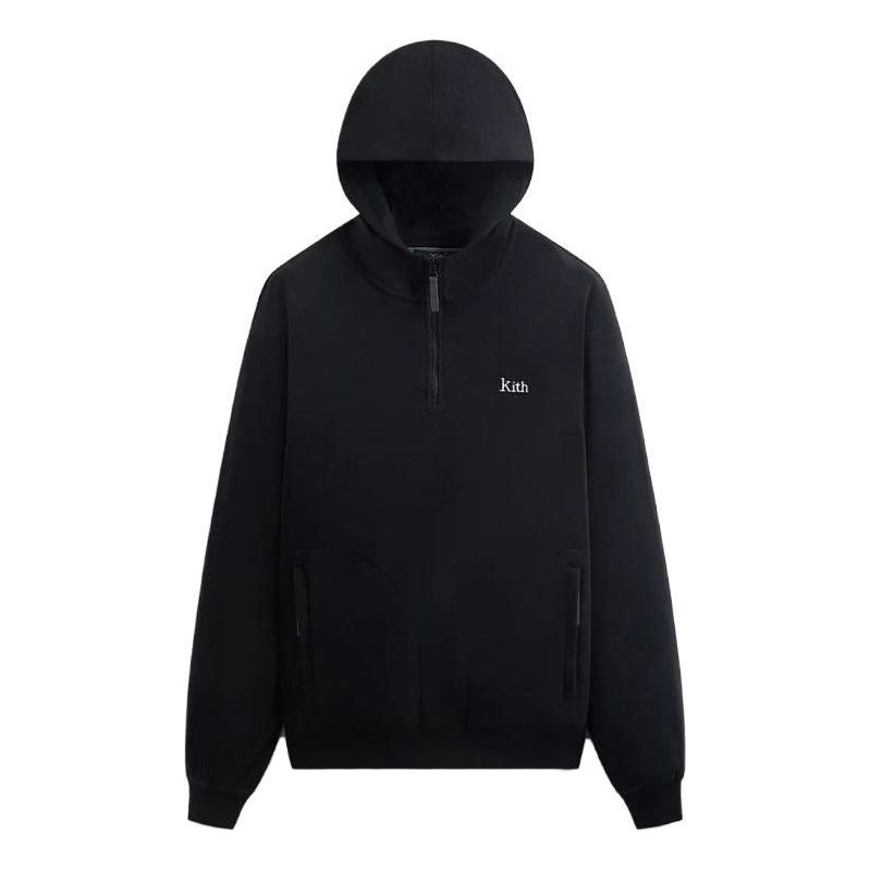 KITH Coleman Quarter Zip Hoodie 'Black' KHM031418-001