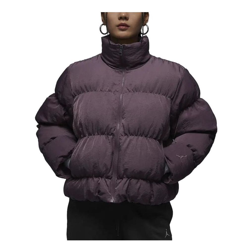 (WMNS) Air Jordan Cropped Puffer Jacket Coat 'Purple' FB5150-508