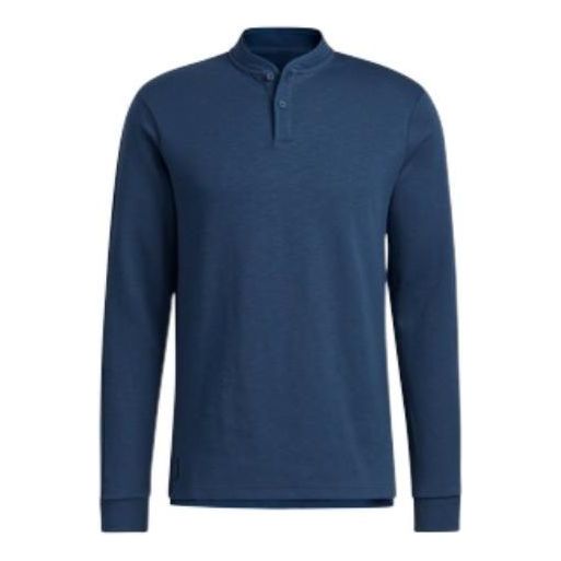 adidas Golf Long Sleeves Button Long Sleeves Shirt Men's Navy Blue HF6613