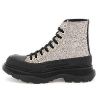 (WMNS) Alexander McQueen Tread Slick Boots 'Silver Gold Black' 697080W4VJ22265