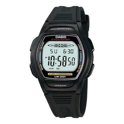 CASIO Waterproof Sports Mens Black Digital LW-201-1A