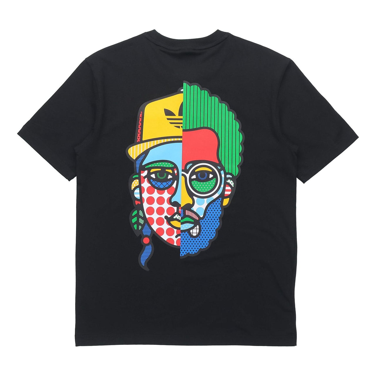 adidas originals Artist Tee Ss Back Printing Casual Round Neck Short Sleeve Black HA4690
