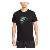 Nike Logo Solid Color Casual Round Neck Short Sleeve Black DR0998-010