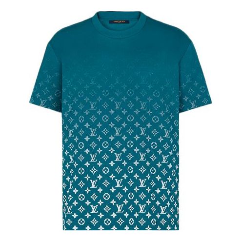 LOUIS VUITTON LV Monogram Gradient Short Sleeve For Men Mountain Green 1A8HKQ