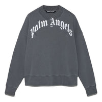 Palm Angels GD Curved Logo Crew 'Grey White' PMBA026F21FLE0041001