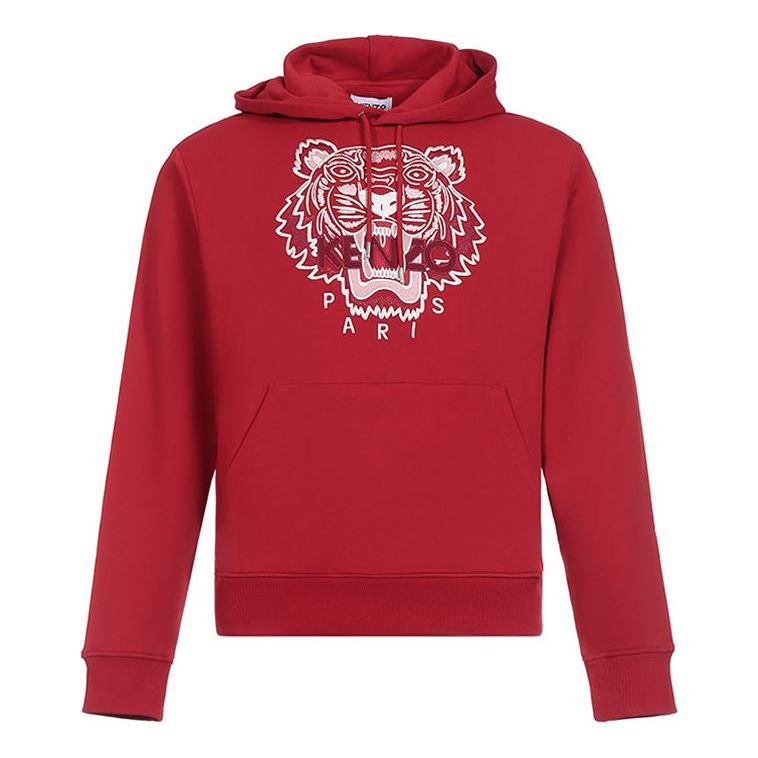 Men's KENZO Tiger Head Embroidered Cotton Sports Red FA65SW3104XA-22