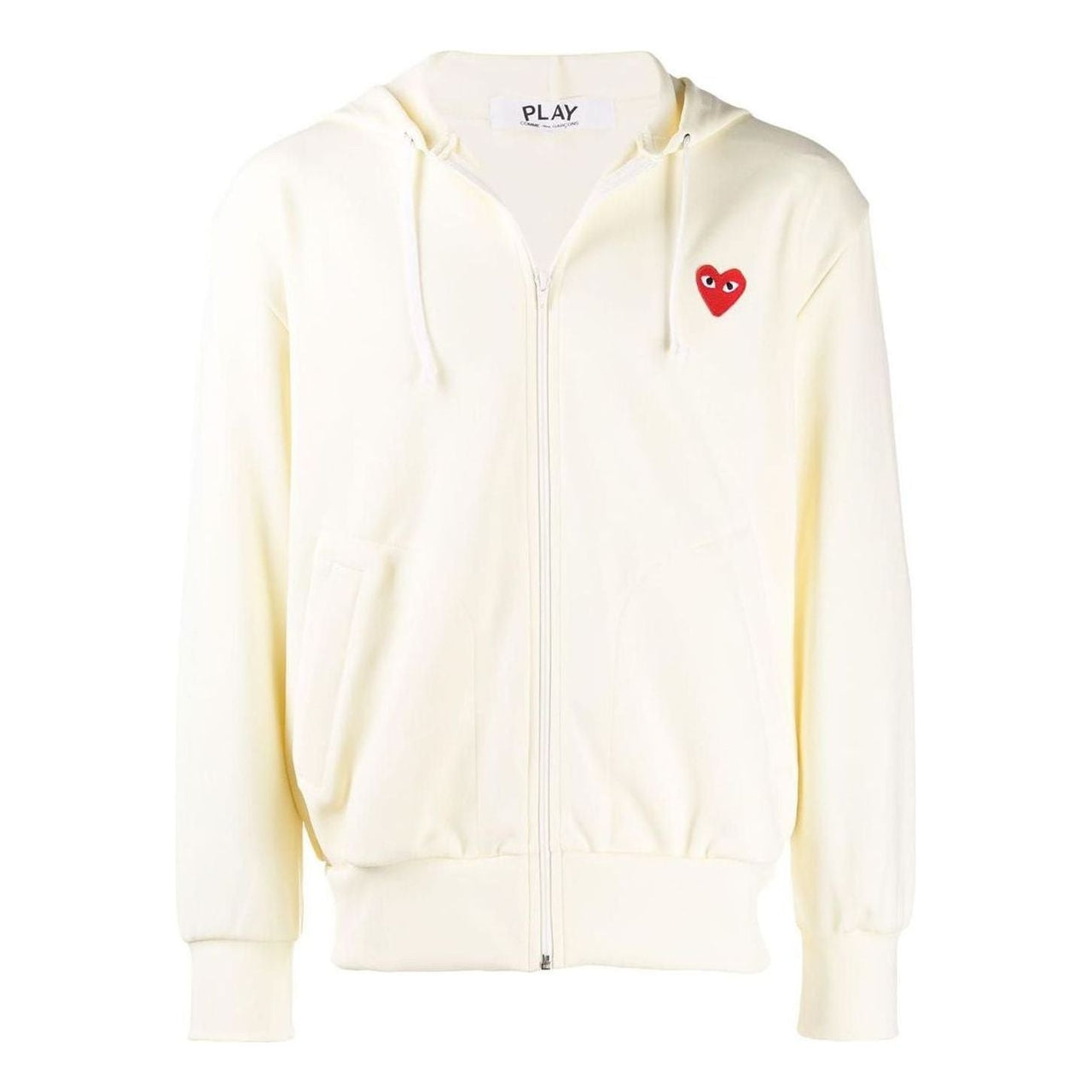 COMME des GARCONS PLAY Zip Hooded Sweatshirt 'White' P1-T172-3