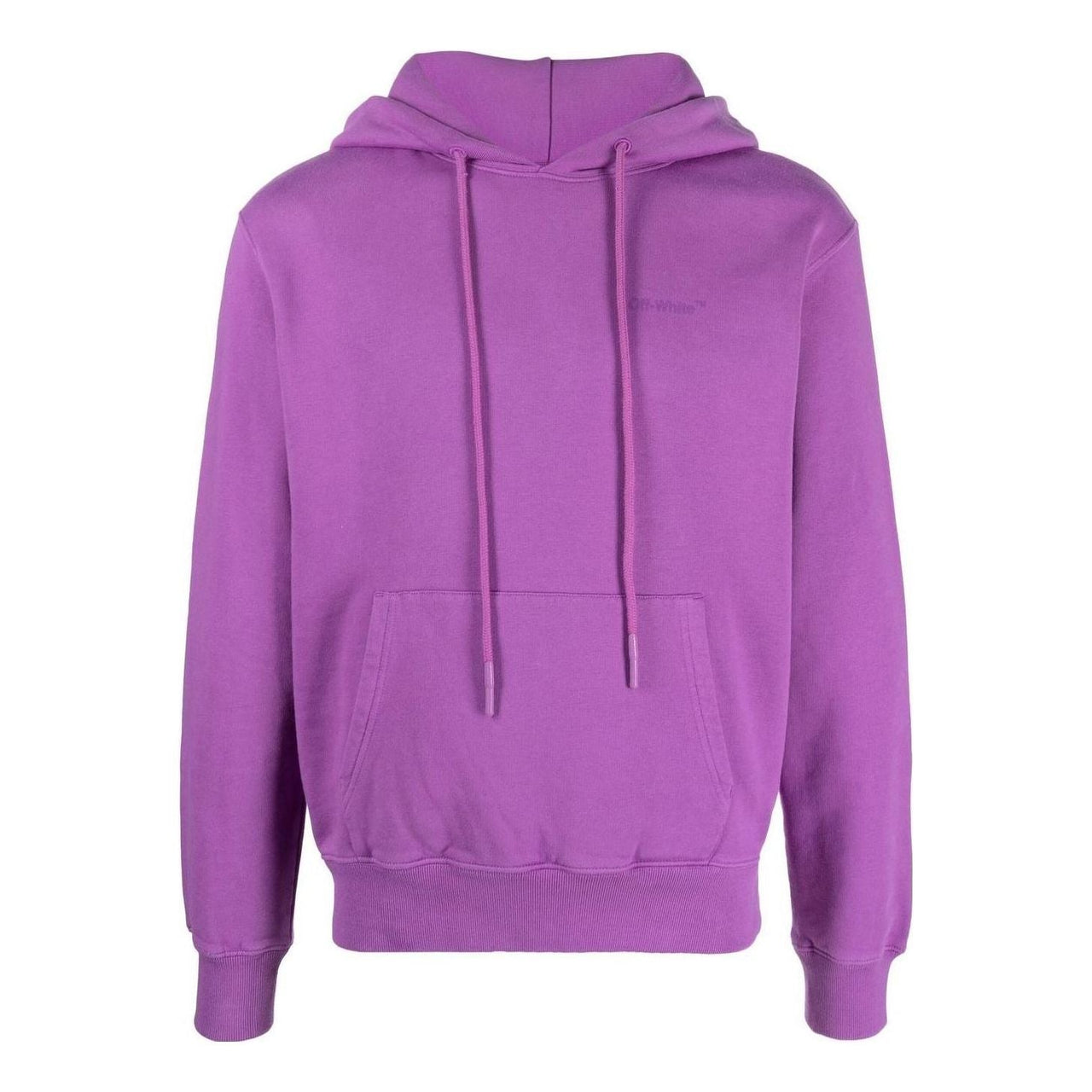 Off-White Logo-Print Cotton Hoodie OMBB097S23FLE0013636