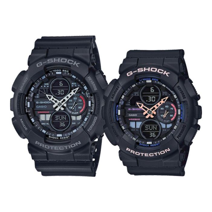 CASIO G-Shock Analog-Digital 'Black' GA-140-1A1PRBS&GMA-S140-1APR