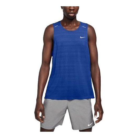 Nike Dri-FIT Miler Reflective Quick Dry Running Sports Vest Blue Royal blue CU5983-480
