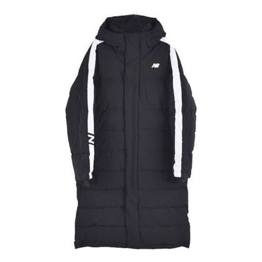 New Balance Casual Long Padding Jacket Asia Sizing 'Black White' NP846111-BK