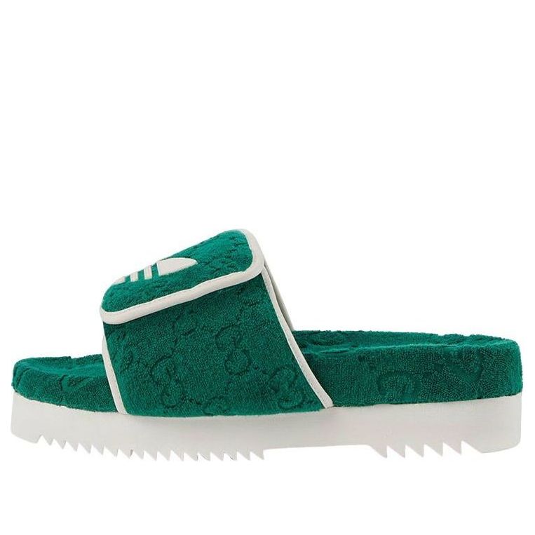 Gucci x adidas GG Platform Sandal 'Green Cotton' 702412-UU010-3171