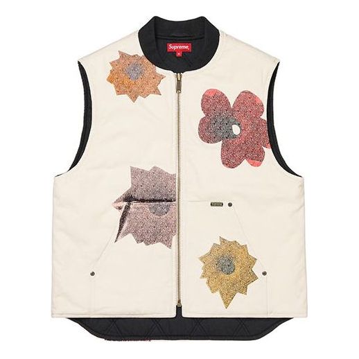 Supreme Nate Lowman Work Vest 'White Yellow Pink' SUP-SS22-173