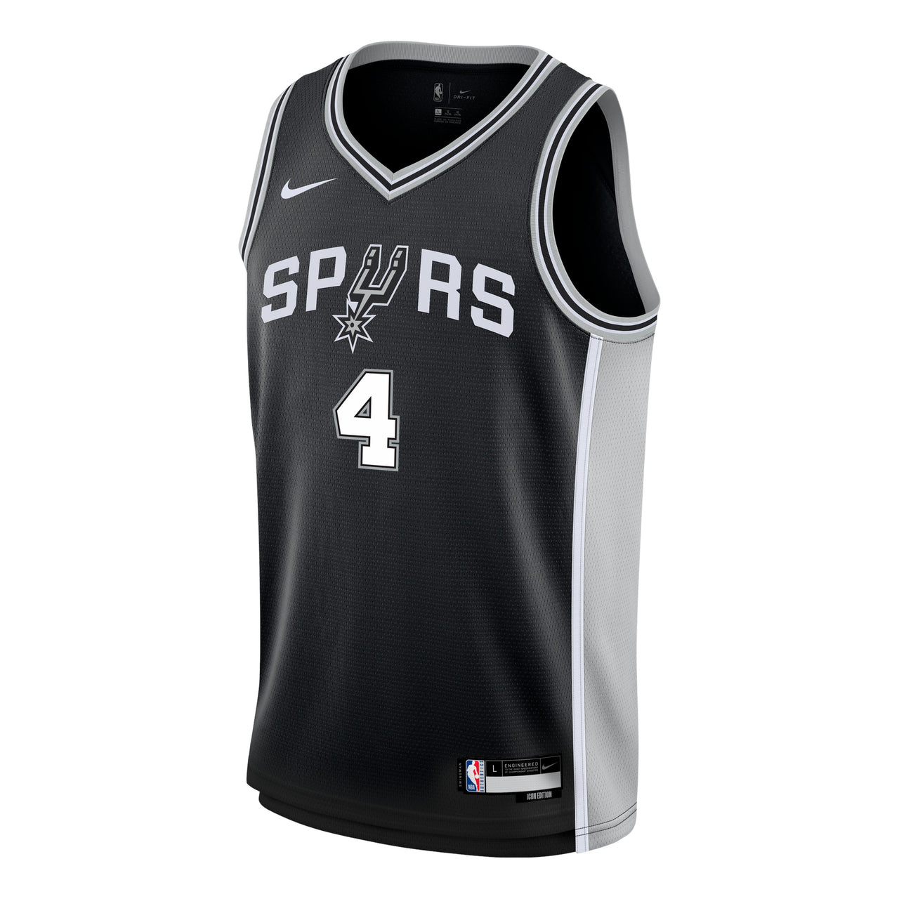 (GS) Nike NBA De'Aaron Fox' San Antonio Spurs Icon Edition Swingman Jersey 'Black' 9Z2B7BX2P-UDF
