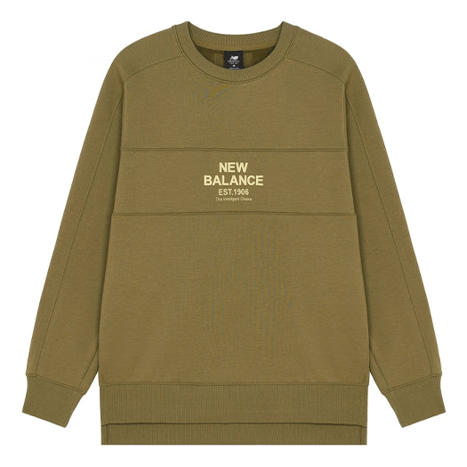 New Balance Men's New Balance Logo Printing Sports Round Neck Pullover Khaki AMT14319-OV