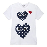 (WMNS) COMME des GARCONS PLAY polka dots Printing Short Sleeve 'White' AZ-T237-051-1