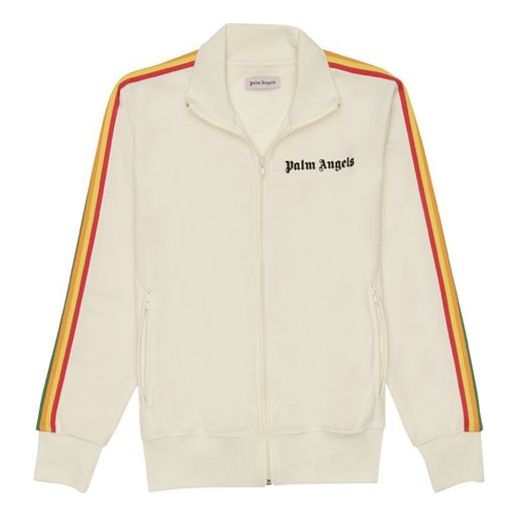 Men's PALM ANGELS White Rainbow Track Jacket Stripe PMBD001S193840030288
