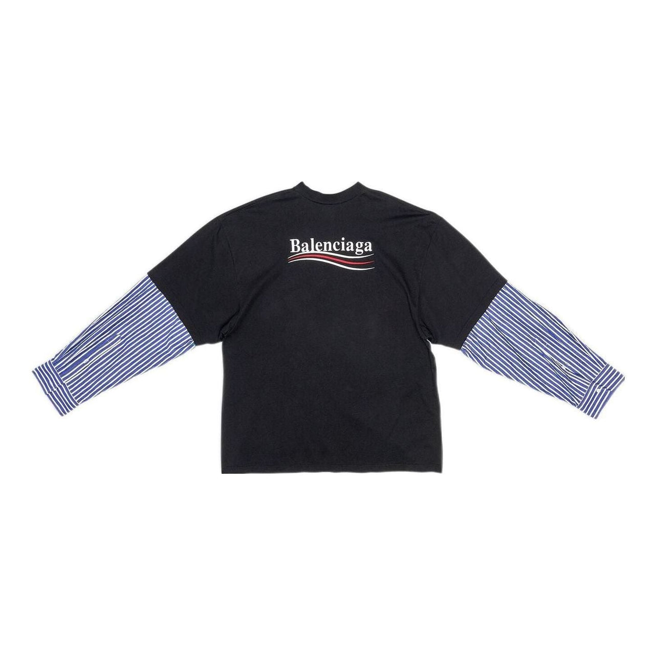 Balenciaga Political Campaign Layered T-Shirt 'Black' 698631TKVJ11070