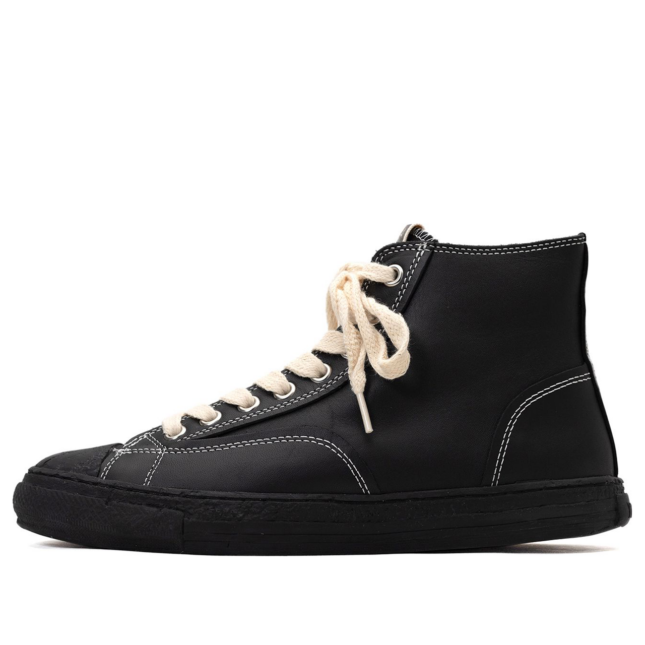 Maison MIHARA YASUHIRO PAST Sole Leather High-top Sneaker 'Black' S09FW201-BLKBLK