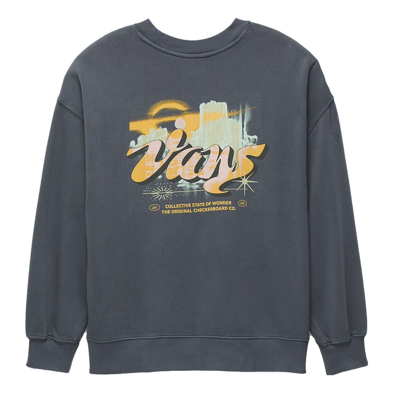 (WMNS) Vans Dove Mountain Slouchy Crew Sweatshirt 'Washed Black' VN000H141O7