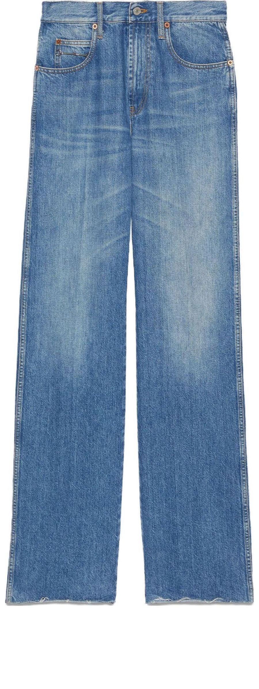 (WMNS) Gucci Denim Pant 'Blue' 764349-XDCSG-4447
