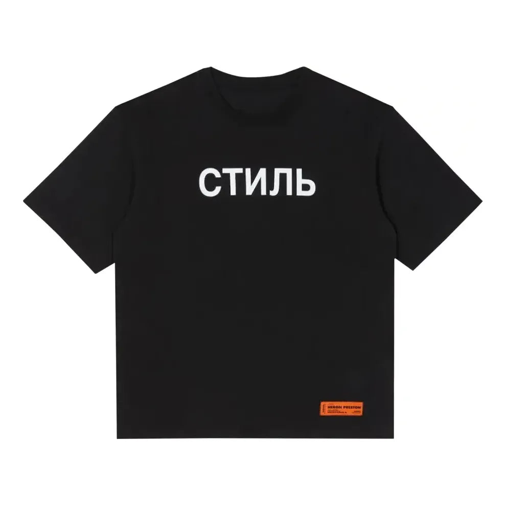 تيشيرت HERON PRESTON SS22 CTNMB "أسود" HMAA025C99JER0021001