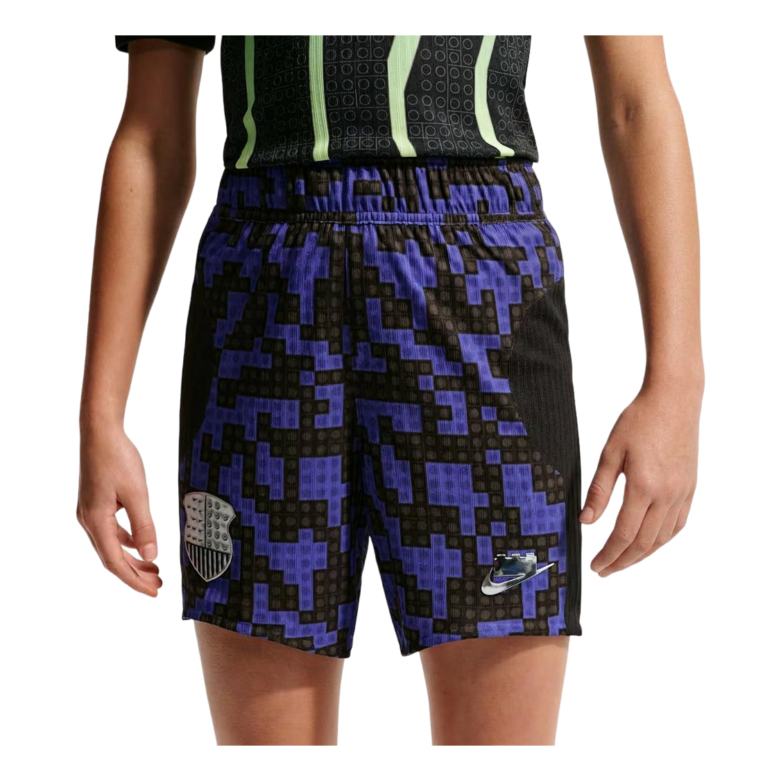 (GS) Nike x LEGO Collection Aero-FIT Shorts 'Bright Concord Black Lucky Green' IQ7144-458