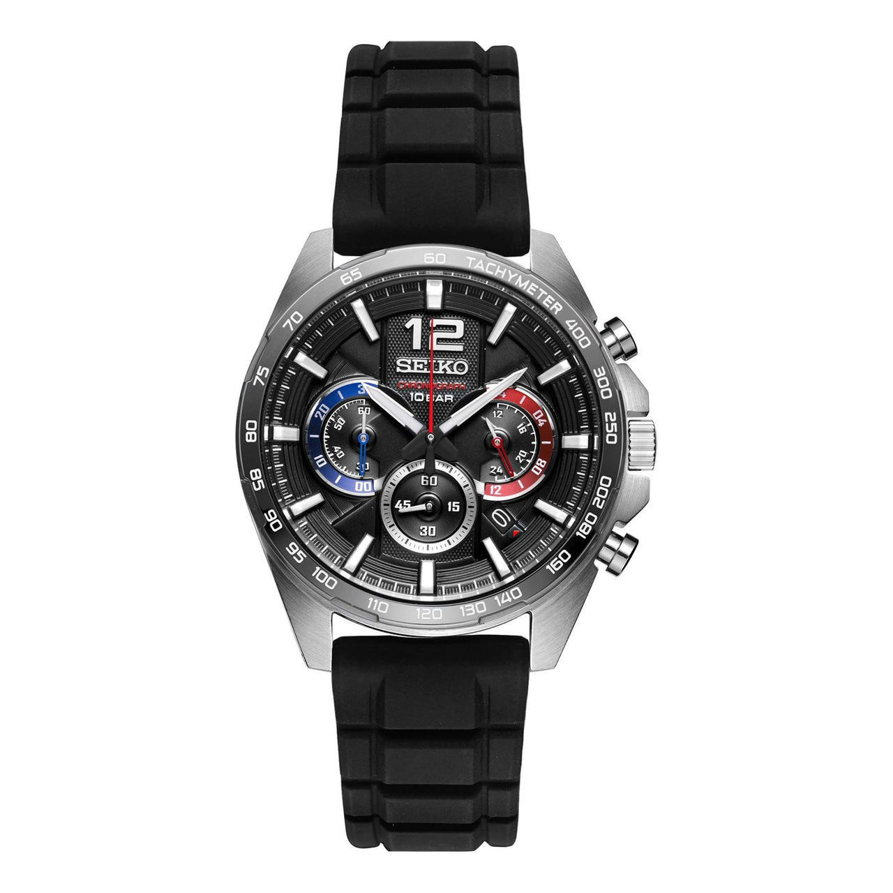 Men's SEIKO Sports waterproof Black Red Blue SSB347P1