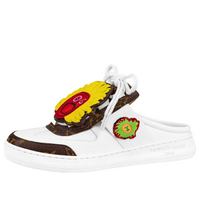 (WMNS) LOUIS VUITTON x YAYOI KUSAMA Mules 'White with Logo and Monogram' 1ABD7C