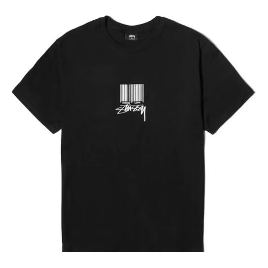 Stussy Barcode Tee Printing Short Sleeve Unisex Black 1904380