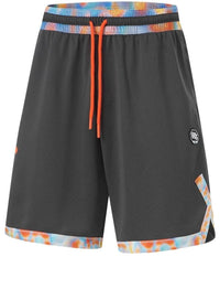 Li-Ning BadFive Graphic Basketball Shorts 'Dark Grey' AAPU111-2