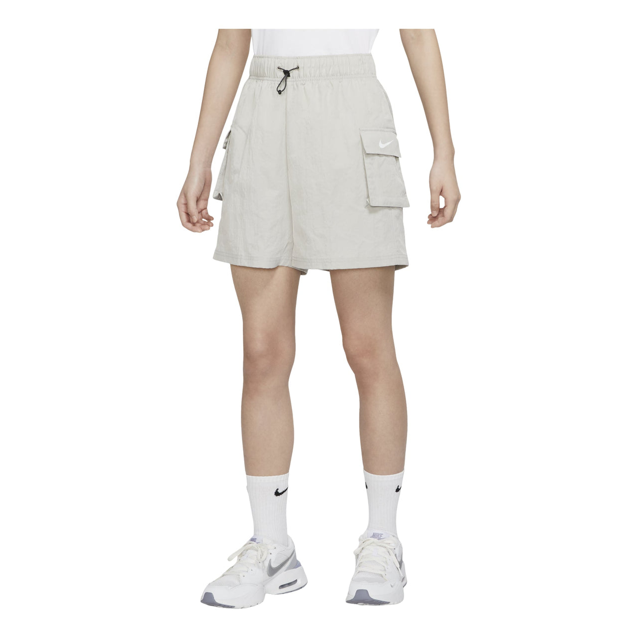 (WMNS) Nike Sportswear Essential Woven High-Rise Shorts 'Grey' DM6248-012
