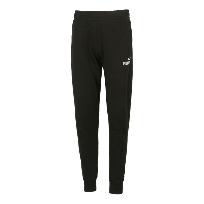 PUMA Essentials Logo Pants 'Black White' 588671-01