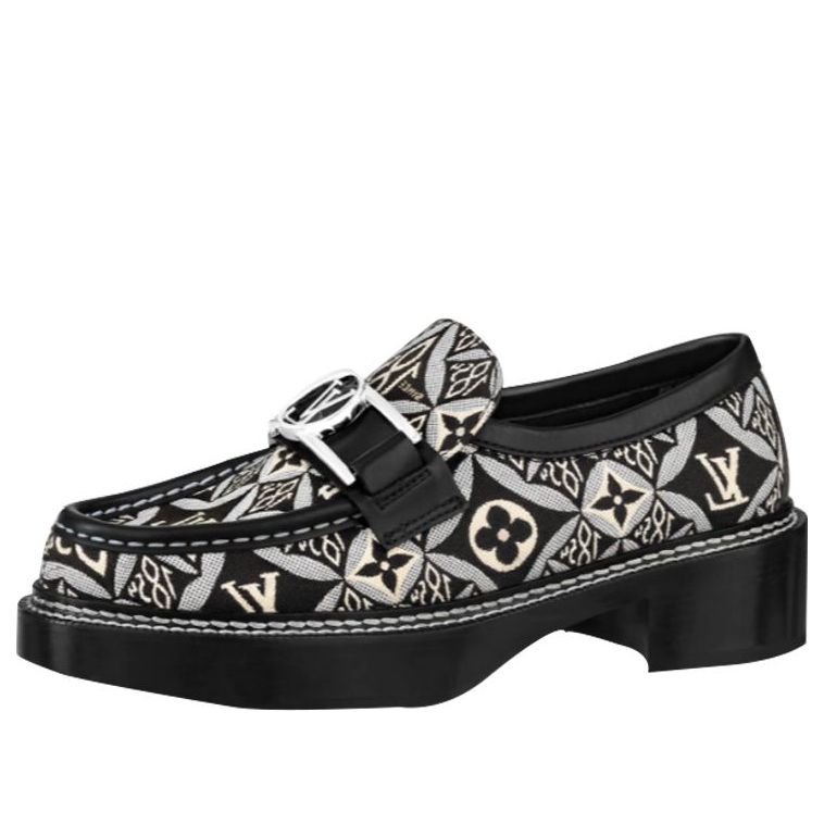 (WMNS) LOUIS VUITTON LV Academy Shoes 'Black with Monogram' 1A8UV1