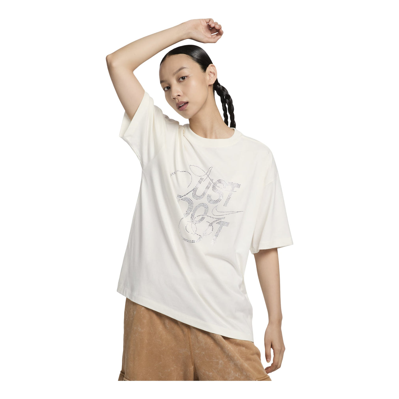 (WMNS) Nike Sportswear Oversize T-Shirts 'White Silver' FZ1154-133
