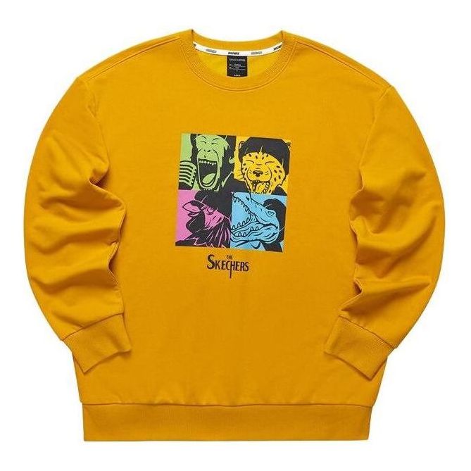 Skechers Graphic Casual Crew Sweater 'Yellow Blue Purple' L421M009-00UV