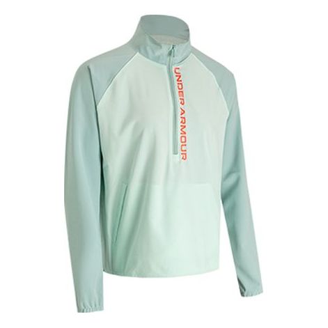 (WMNS) Under Armour Training Sports Zipper Woven Round Neck Hoodie Blue 1360363-477