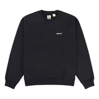 Men's Levis Alphabet Logo Loose Round Neck Long Sleeves Black A0717-0000