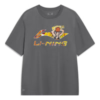 Li-Ning Hoops Graphic T-shirt 'Grey' AHST567-3