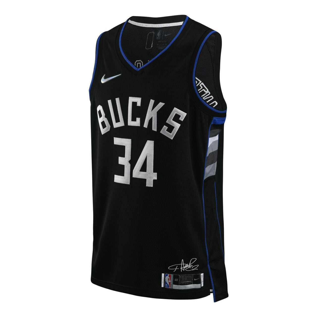 قميص Nike x NBA Milwaukee Bucks Icon Edition "Giannis Antetokounmpo 34" DH8058-010