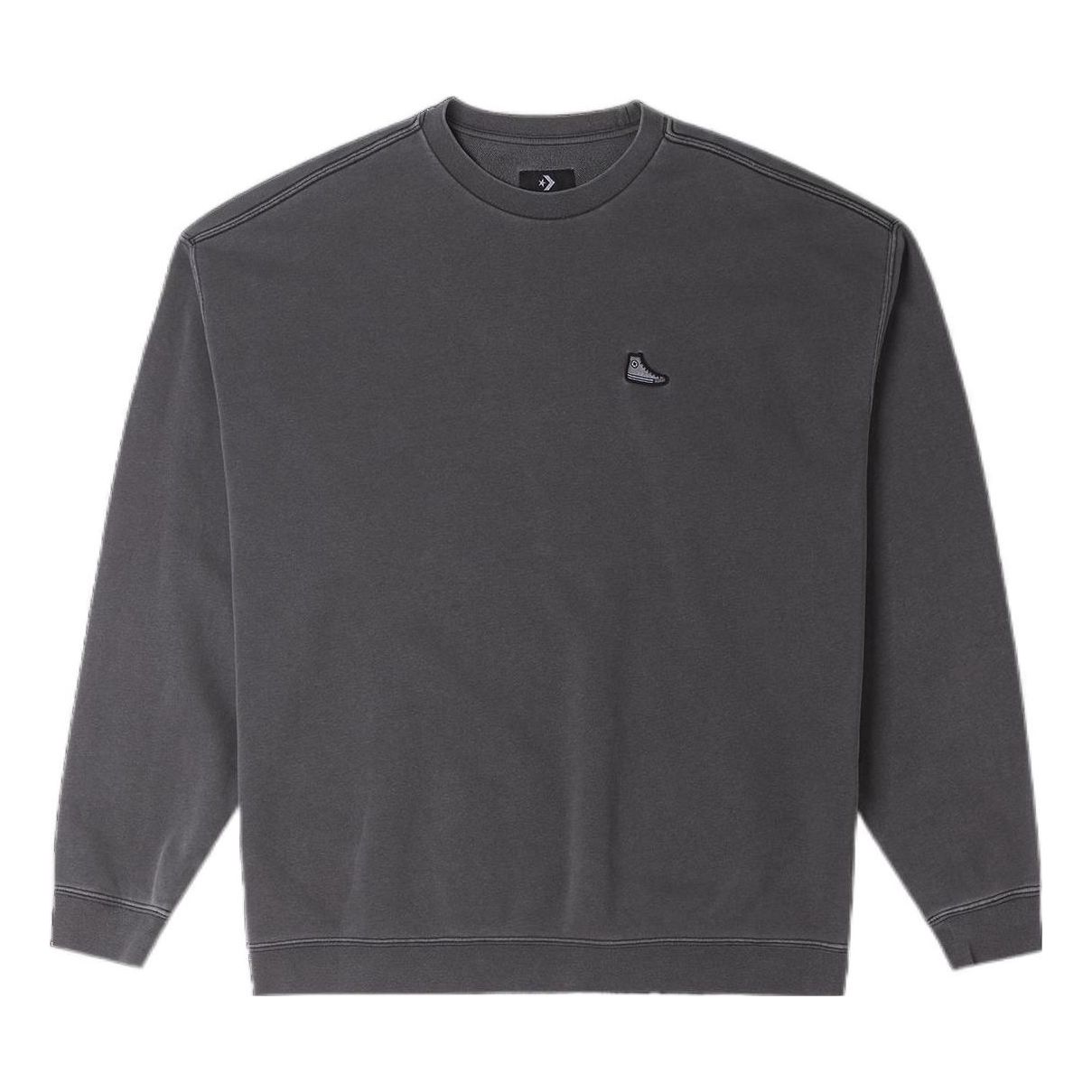 Converse Chuck Taylor Sneakers Patch Loose Fit Sweatshirt 'Black' 10024866-A04